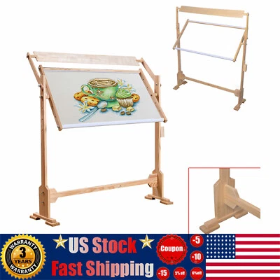 Marco de bordado ajustable soporte aro punto de cruz estante de costura hágalo usted mismo suministros de artesanía Foto 1 de 4