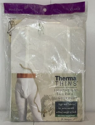 J.E. Morgan Winter Lites Para hombres Therma Delgado Ropa Interior Cajones Nuevo Años 80 Para Hombre XL Foto 1 de 4