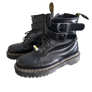 DR MARTENS 1460 ALT Boots Black w Buckles Womens 8 - Picture 1 of 9