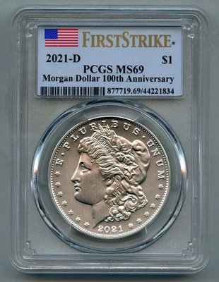 2021 D Morgan Silver Dollar PCGS MS 69 - Image 1 of 4