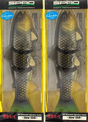(LOT OF 2) SPRO SWIMBAIT 80 BBZ-1 SLOW SINK 8" SSB80Z1SKC #06 KILLER CARP BM5352 - Image 1 of 3