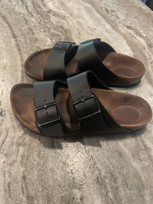 Birkenstock Arizona Mujer Cuero Negro Talla 37 EE. UU. Talla 6-6,5 Foto 1 de 4