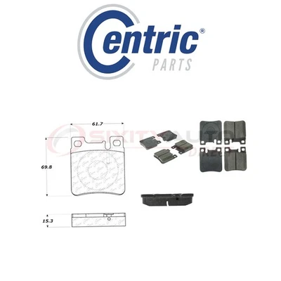 Centric Posi Quiet Ceramic Brake Pads w Shims for 1998-2000 Mercedes-Benz cz — 第 1/4 张图片