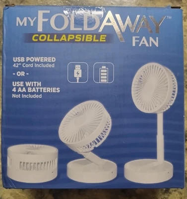 Ventilador Plegable Emson My Ventilador Portátil Alimentado por USB BLANCO ¡Nuevo en Caja! Foto 1 de 4