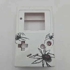 Game Boy DMG  IPS Custom Kitsch Bent shell white spider black widow - Picture 1 of 3