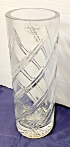 Große 10" mundgeblasene und handgeschliffene Kristallvase von Samobor - Bild 1 von 5