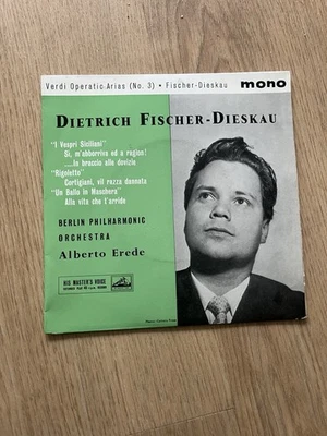 Dietrich Fischer-Dieskau Three Verdi Operatic Arias Berlin Philharmonic 7” Vinyl - Image 1 of 4