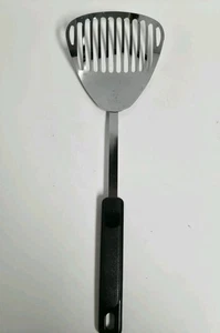 Vtg Ekco Kitchamajig Slotted Strainer Spoon Mixing Fry Spatula Black Handle 11" - Picture 1 of 11
