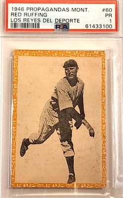 1946 PROPAGANDAS MONT. #60 RED RUFFING PSA POOR 1 LOS REYES DEL DEPORTE HOF - Image 1 of 4
