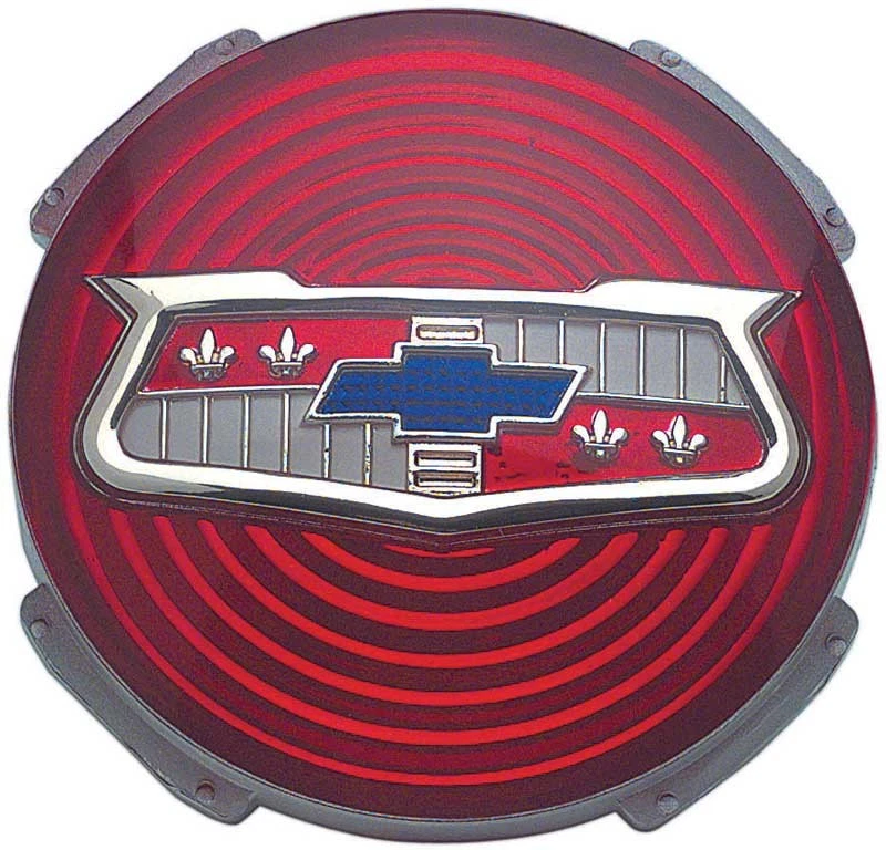 Chevrolet Bel Air 150 210 Impala 1954 1957-58; emblema giratorio de rueda; rojo; hecho Foto 1 de 1