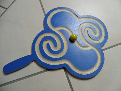 Kugellabyrinth Spiel aus Holz Motorikspiel Kugelspiel Spielzeug für Kinder (1M) - Bild 1 von 2