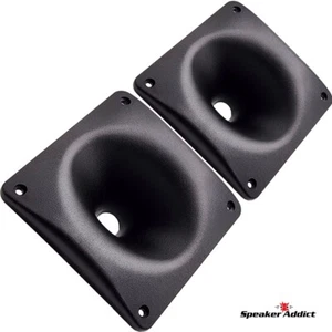 PAIR - Bolt On Horn Tweeter Elliptical 7x7 waveguide W 50X80 Dispersion 1500Hz+ - Picture 1 of 7