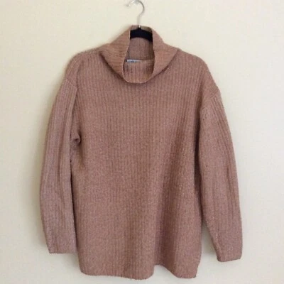 Suéter Elizabeth and James Simulado Cuello Alto Pullover Tostado Óxido Para Mujer Talla L Foto 1 de 4