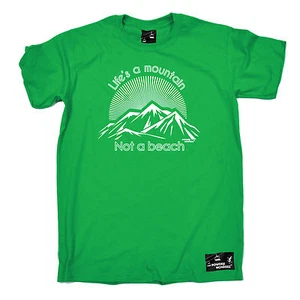 Life s A Mountain Not A Beach T-SHIRT Skiing Snowboard Ski Tee Birthday gift - Picture 1 of 11