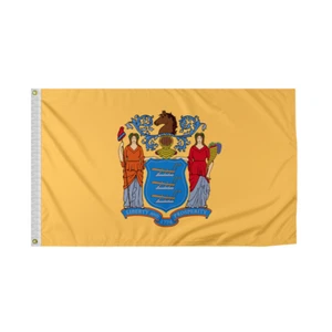 Promo Patriot's New Jersey NJ State Flag Single Ply Reverse Printed 200D Nylon - Picture 1 of 67