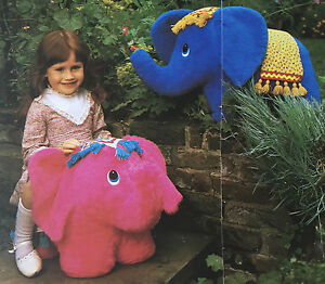 SEWING PATTERN Jean Greenhowe Sit upon elephant toy chair 2 sizes 47cm 67cm RARE