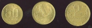 Tre Monete BRASILE, 50 Centavos, 1 Cruzeiro, 2 Cruzeiros, 1944 1945. VEDI FOTO - Foto 1 di 2