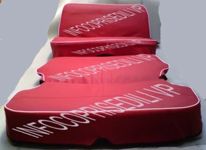 LANCIA APPIA 3°SERIE COPRISEDILI Tonalita' BORDEAUX GRANATA bordino BIANCO - Picture 1 of 12