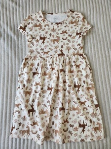 Mädchen Kleidung Kleid Cottagecore Medium 7-8 Taschen Fee skurril - Bild 1 von 5