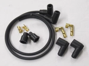 Spark plug wires copper core Triumph Norton BSA 18" each w connectors boots - Picture 1 of 1