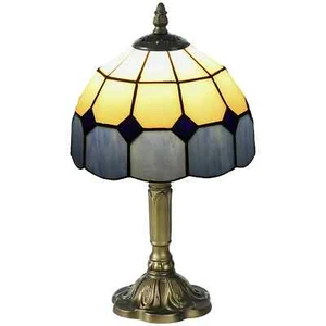 Lámpara de mesa de vitral, lámpara de noche antigua para dormitorio, sala de estar - azul - Imagen 1 de 12