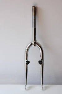 NEW unbranded MTB chrome forks, for 24 inch wheels. Unused. - Picture 1 of 8
