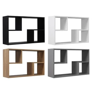 Space Saving Floating Wall Shelves Wooden Bookshelf Storage Unit Display Shelf - Picture 1 of 5