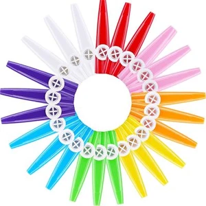24 Pieces Plastic Kazoos 8 Colorful Kazoo Musical Instrument Good Companion f... - Picture 1 of 7