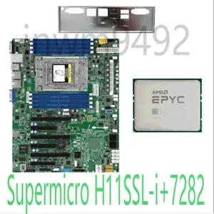 Carte mère AMD EPYC™ Supermicro H11SSL-i + 7282 16 cœurs 32threads 2,8 GHz + CPU - Photo 1/1