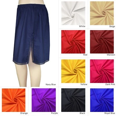 Mujeres Algodón Medio Slip Falda Interior Con Abertura Lencería Enagua Vestido Forro Falda Foto 1 de 3