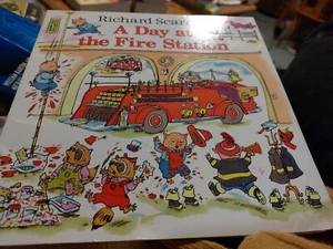 A Day at the Fire Station by Richard  Scarry 0007574959 GOLDEN BOOK New York  - Picture 1 of 6