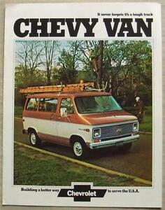 CHEVROLET CHEVY VAN USA Sales Brochure 1973-74 #2680 G10 G20 G30