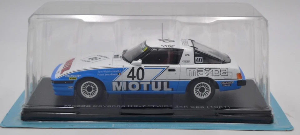 DIE CAST 1/24 " MAZDA SAVANNA RX - 7 TWR 24H SPA 1981 " HACHETTE - Immagine 1 di 2