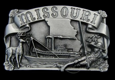MISSOURI STATE HEBILLA CINTURÓN MUY DETALLADA NUEVO Foto 1 de 2