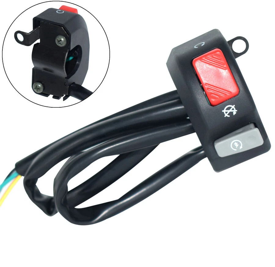 Universal Motorcycle Switch 7/8" Handlebar for Engine Start Stop Kill 12V New - Image 1 of 4
