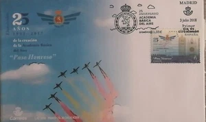 ESPAÑA 2018 - Sobre matasellos Primer Día. Aniversario Academia Básica del Aire. - Imagen 1 de 1