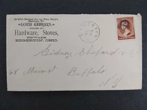 Ohio: Edgerton 1885 (ca.) Gebhard Baumarkt Werbung Cover, DSB - Bild 1 von 2