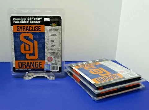 Syracuse University Orange Premium 2 SIDED BANNER Flag ~  28" x 40" NEW SEALED Cover