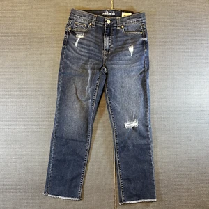 NUEVO Pantalones de mezclilla azules rectos Jordache para niñas, talla 12 ALTOS TIRO cintura ajustable - Imagen 1 de 9
