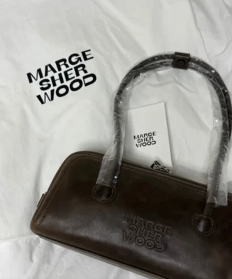 MARGE SHERWOOD SOFT BAGUETTE BAG_washed brown pull-up /
