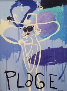 Vincent Arlan Serigrafia su cartoncino rigido A' la plage - Imagen 1 de 6