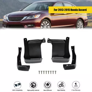 For Honda Accord Mud Flaps 2013-2015 Guards Splash 4 Piece Front Rear Full Set - Picture 1 of 8
