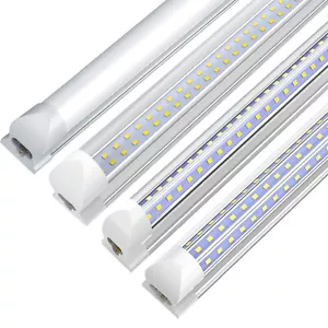 T8 Integrated LED Tube Lights Garage 4FT-8FT 36W-120W LED Shop Light Fixtures - Picture 1 of 31