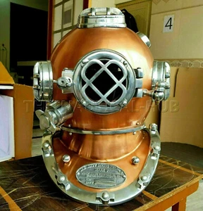 Vintage Diving Helmet Antique Scuba U.S Navy Mark V Scuba Divers Helmet Gift - Picture 1 of 8