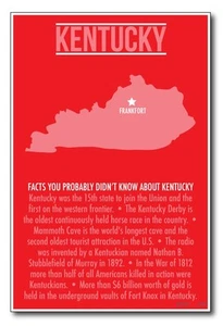 Kentucky - Póster de viaje nuevo de Estados Unidos - Imagen 1 de 1