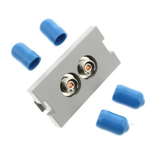 Leviton Gray MOS Duplex FC Fiber Optic Coupling Jack - Picture 1 of 5