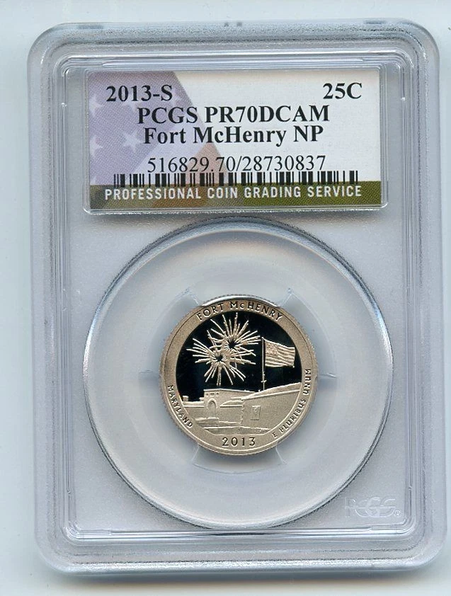 2013 S 25C Clad Fort McHenry Quarter PCGS PR70DCAM - Image 1 of 1