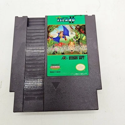 Adventure Island 2 II (Nintendo NES, 1991) Authentic, Tested/Works Game Only - Image 1 of 4