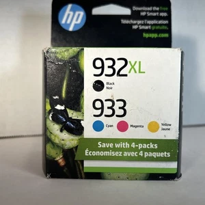 Wkłady atramentowe HP 932XL czarne i 933 cyjan, purpurowe, żółte - Zdjęcie 1 z 5