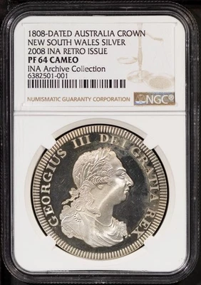 1808-Dated Australia Crown New South Wales Silver 2008 INA Archive Collection - Image 1 of 4